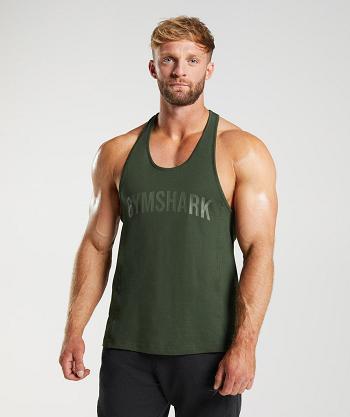 Pánské Stringers Gymshark Power Olivy Zelené | CZ 2595PJJ
